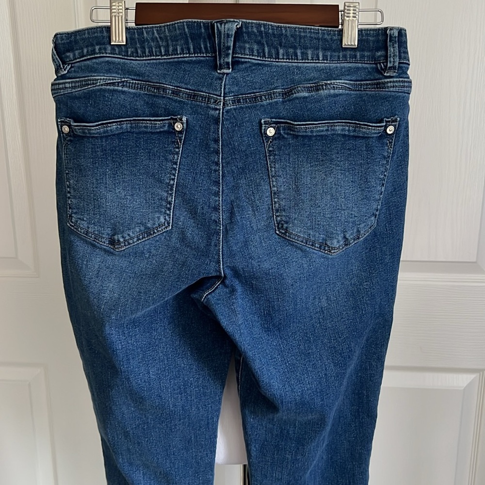Wit and Wisdom Cropped Raw Edge Denim Jean Womens Sz 12 Petite - Picture 5 of 15